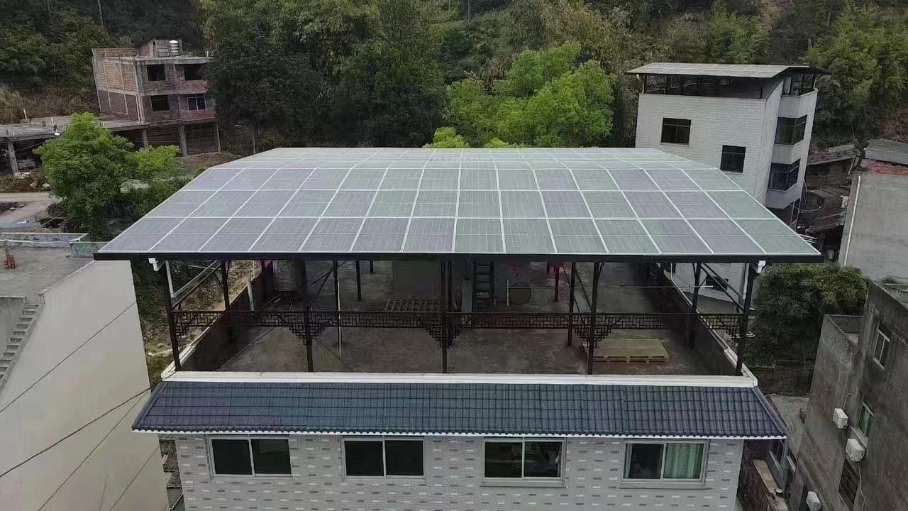 淮北15kw+10kwh自建别墅家庭光伏储能系统